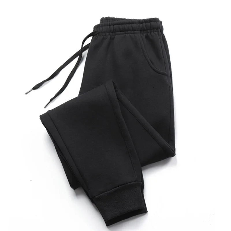 Side profile of tapered joggers with ankle cuffs