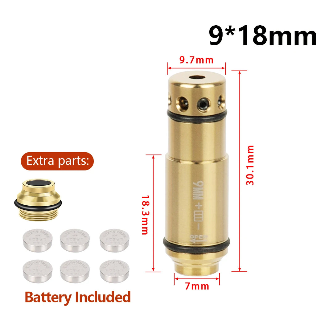 SmartGearPros Tactical 9mm/7.62x39 Training Laser Bullet - Dry Fire Bore Sight Snap Cap