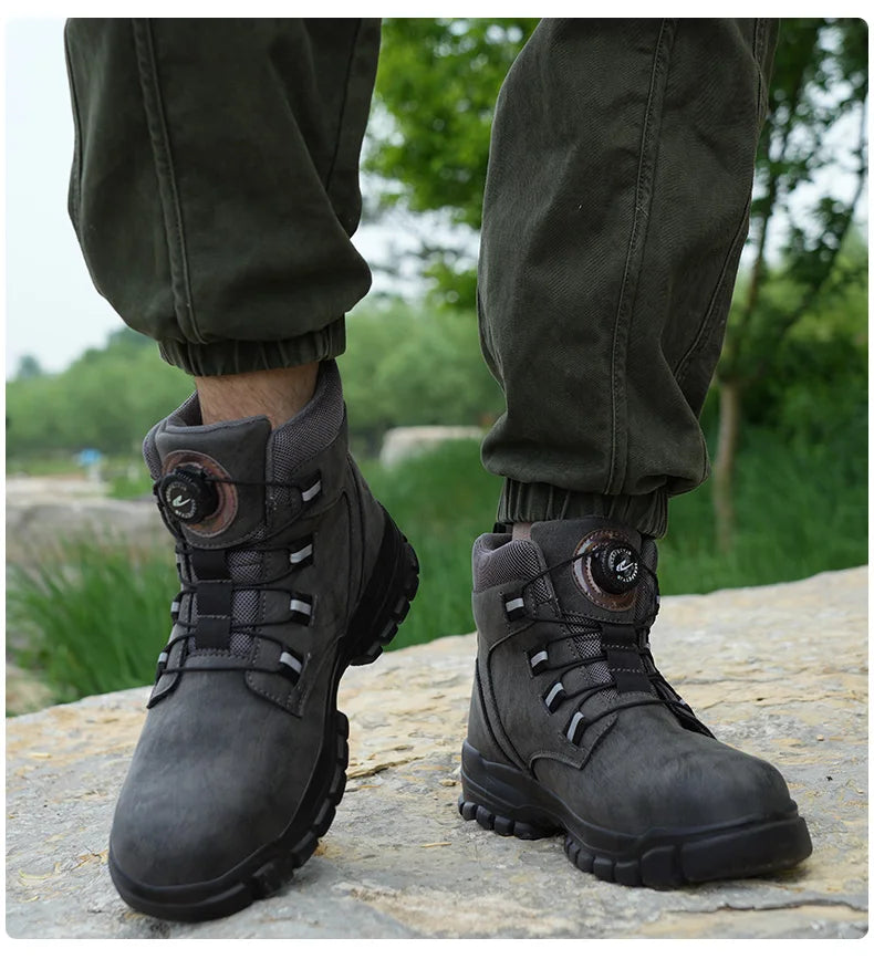 SmartGearPros Indestructible Steel-Toe Boots – Waterproof Safety Footwear for Rugged Work & Weather