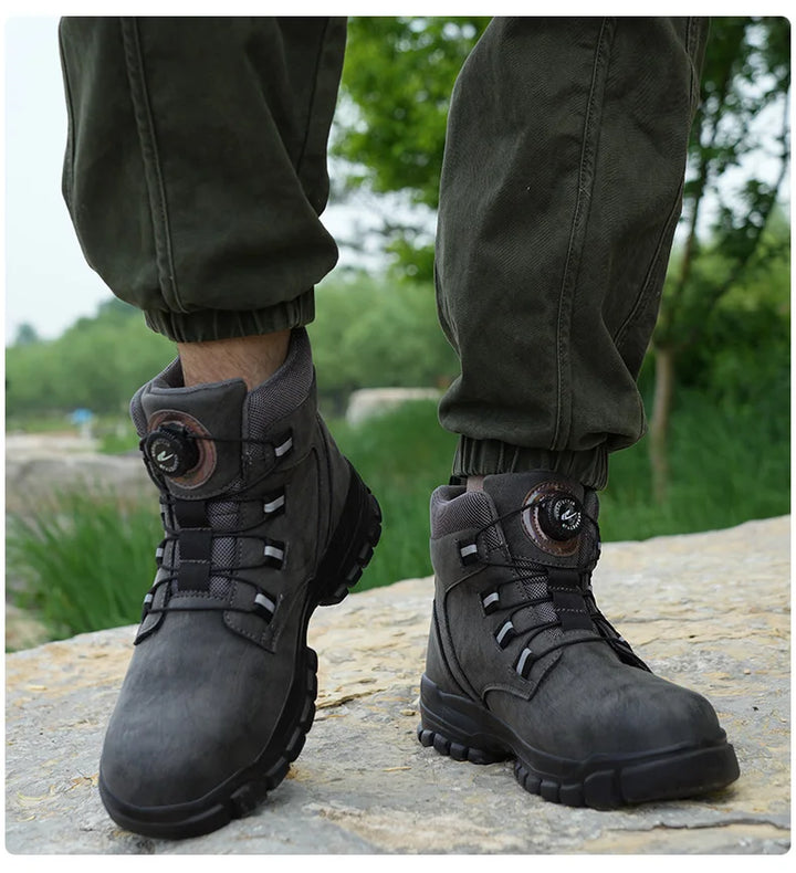 SmartGearPros Indestructible Steel-Toe Boots – Waterproof Safety Footwear for Rugged Work & Weather