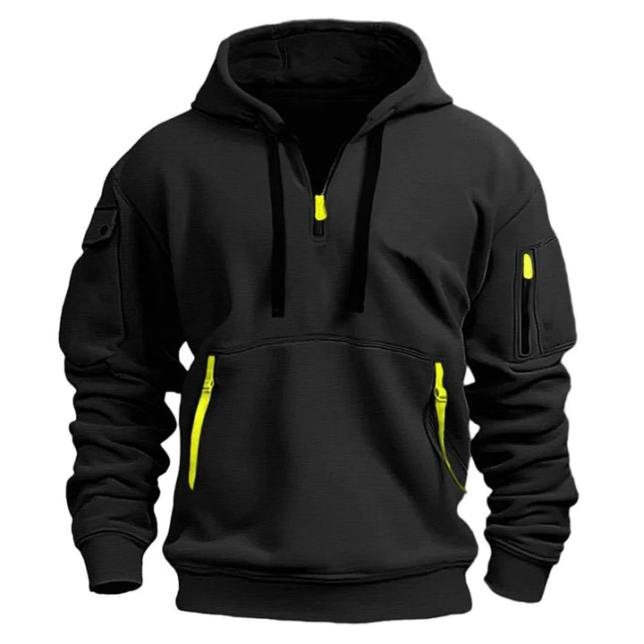 SmartGearPros Fleece-Lined Utility Hoodie – Multi-Pocket Zip Jacket for Everyday Warmth & Outdoor Comfort