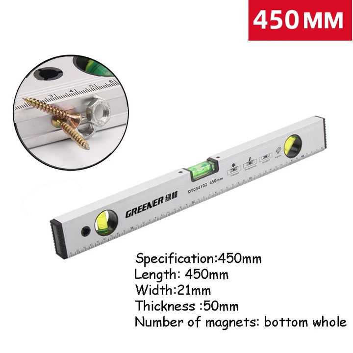 SmartGearPros Magnetic Spirit Level – Precision 300mm–450mm Ruler with Bubble Vials for Accurate Measuring
