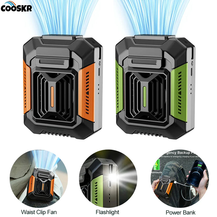 SmartGearPros Clip-On Cooling Fan – Portable Waist & Neck Fan for Outdoor Work, Construction & Summer Heat Relief