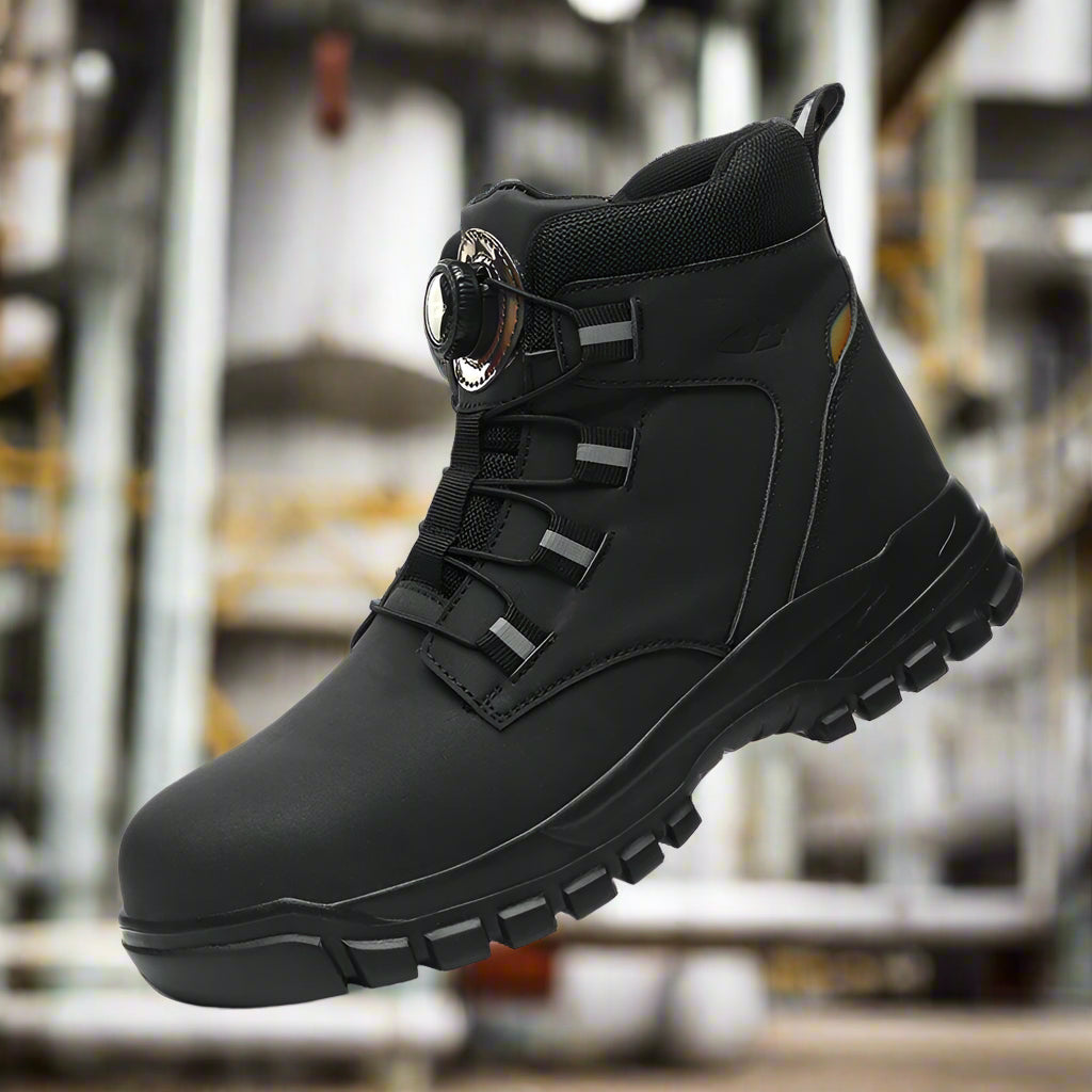 SmartGearPros Indestructible Steel-Toe Boots – Waterproof Safety Footwear for Rugged Work & Weather