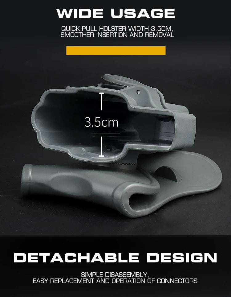 SmartGearPros Tactical Gun Holster for Glock 17/19 - Quick Locking Belt Pistol Holster