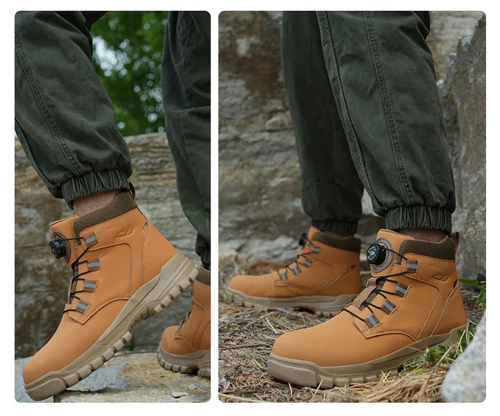 SmartGearPros Indestructible Steel-Toe Boots – Waterproof Safety Footwear for Rugged Work & Weather