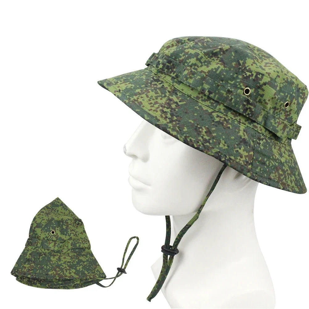 SmartGearPros Camouflage Boonie Hat - Bucket Hat Unisex Polyester for Outdoor Hunting Hiking Fishing Climbing Summer