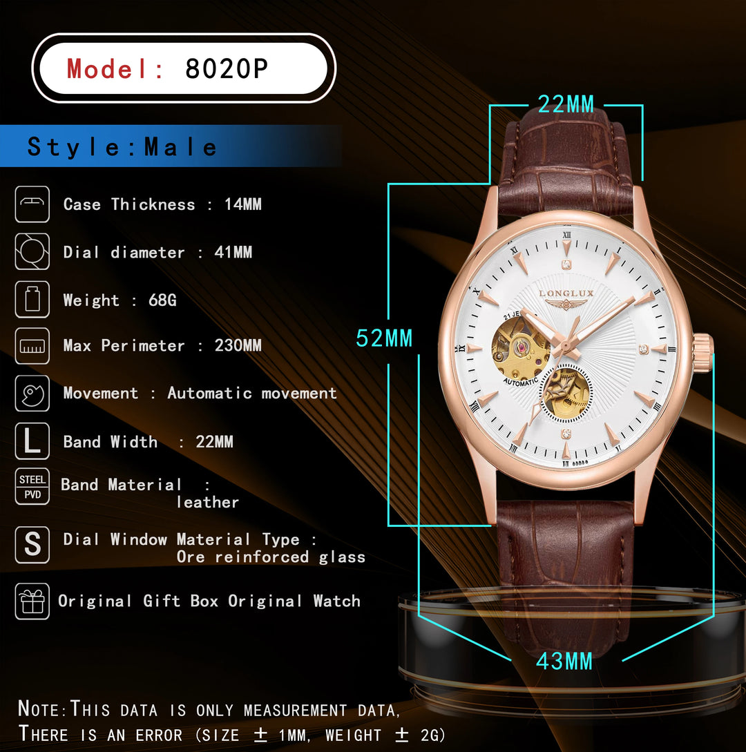 Watch worn on wrist showing size and formal appeal