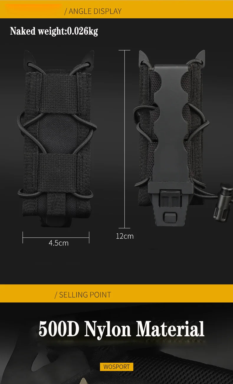 CLUSGO Tactical Magazine Pouch Set – 3-Pack MOLLE 9mm Mag Holders