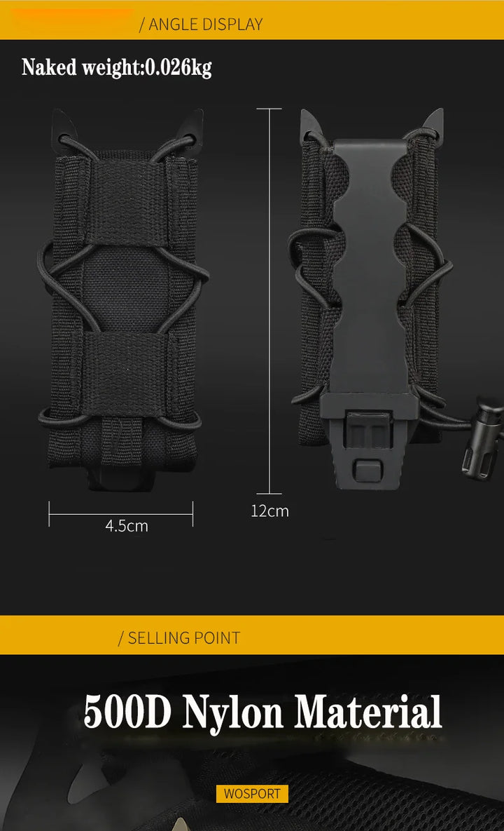 CLUSGO Tactical Magazine Pouch Set – 3-Pack MOLLE 9mm Mag Holders