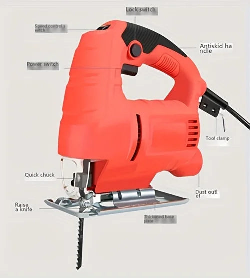 SmartGearPros 710W Electric Jig Saw – 6-Speed Adjustable Cutter for Wood, Metal & DIY Projects