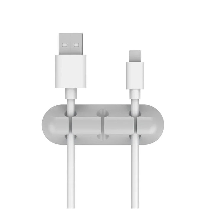 SmartGearPros Silicone USB Cable Organizer – 3/5/7-Hole Cable Winder for Desk, Car, or Wall Mounting