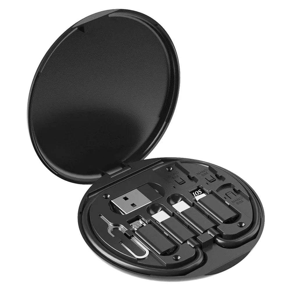 Tangle-free braided USB-C cable on wooden surface