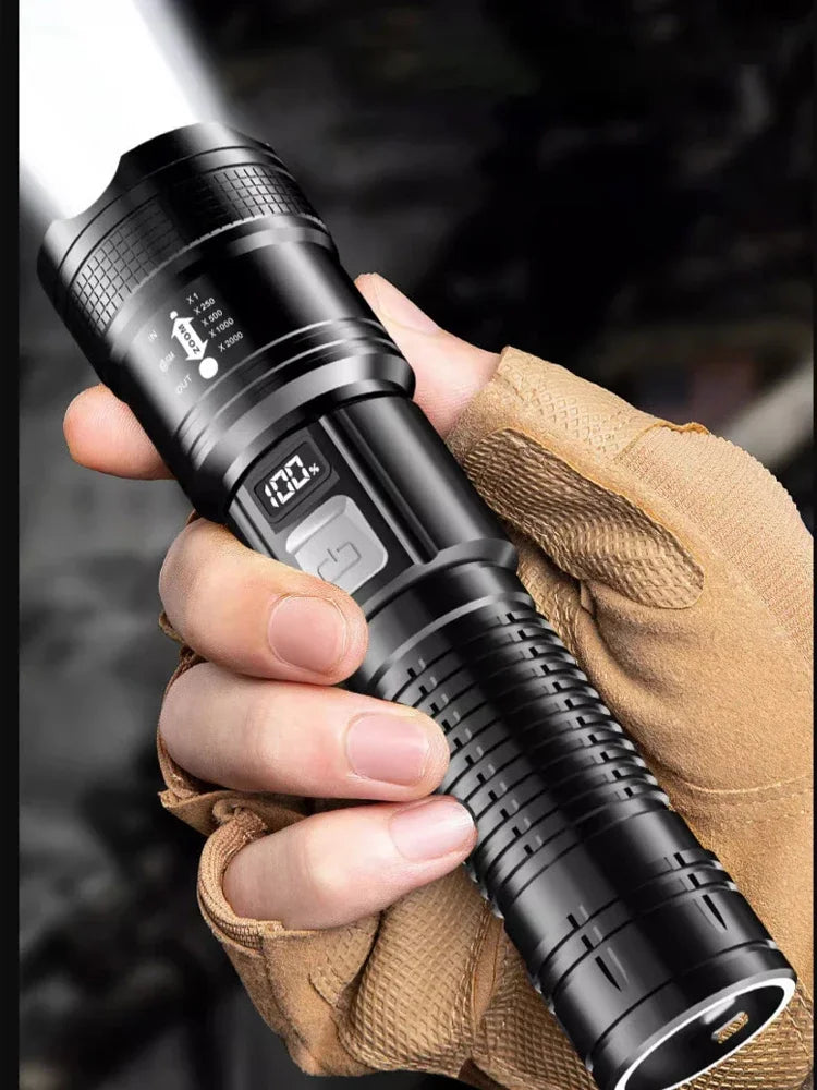 SmartGearPros 1,600,000 LM Super Bright Flashlight – USB Rechargeable, Long-Range Tactical Torch for Camping & Emergencies