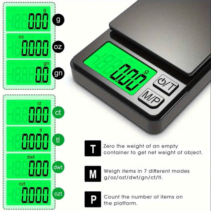 SmartGearPros Precision Pocket Scale – 1000g X 0.1g Digital Gram Scale for Accurate Weighing