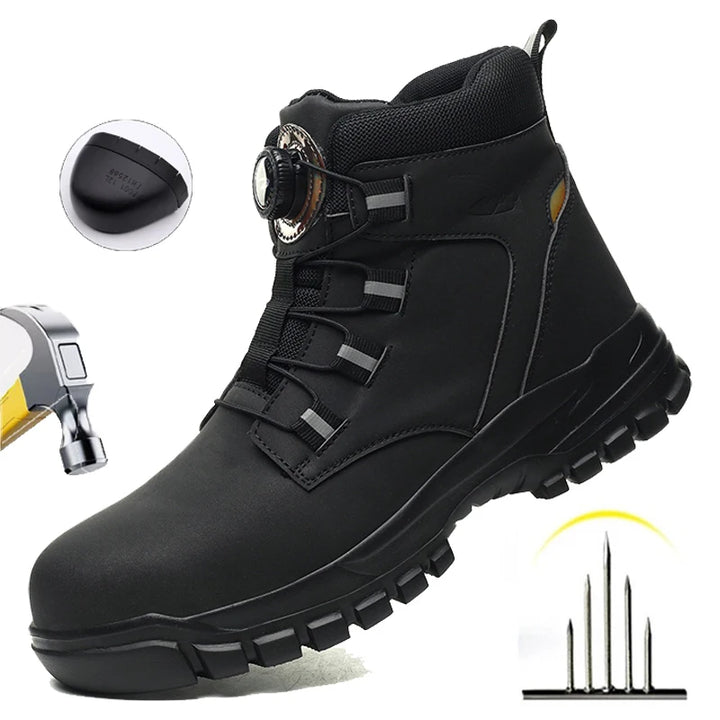 SmartGearPros Indestructible Steel-Toe Boots – Waterproof Safety Footwear for Rugged Work & Weather