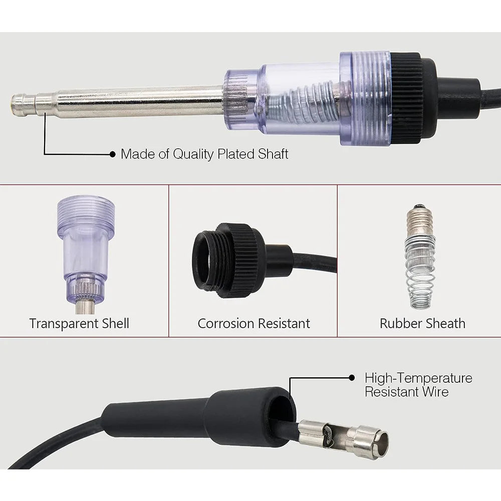 Tester pen being held during troubleshooting