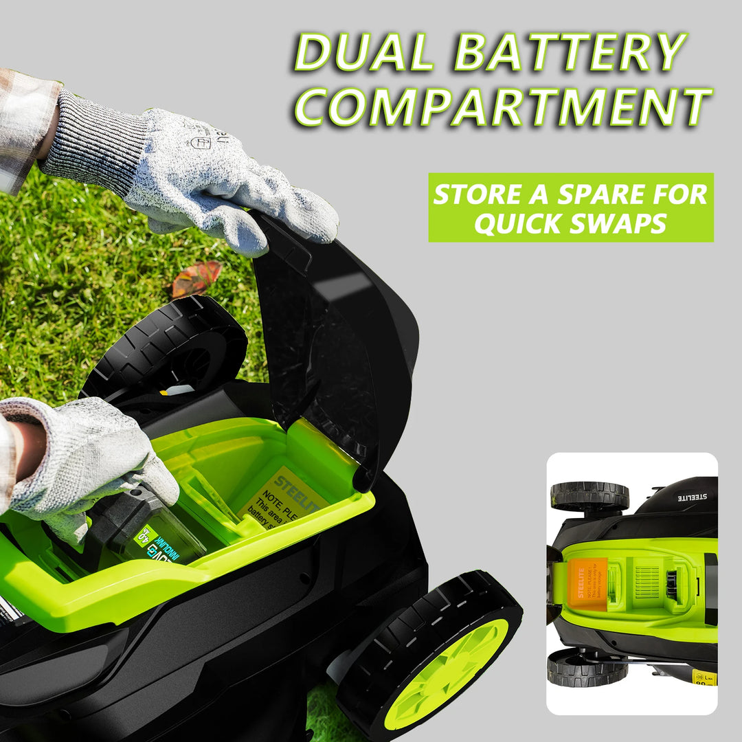 SmartGearPros 13" Electric Lawn Mower – Lightweight 2-in-1 Corded Mower with Grass Catcher