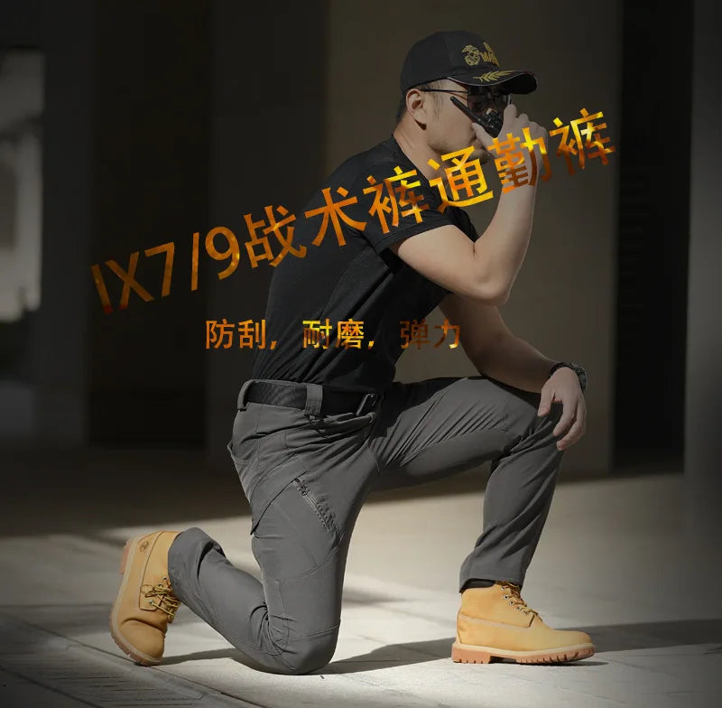 Model crouching to demonstrate flexibility