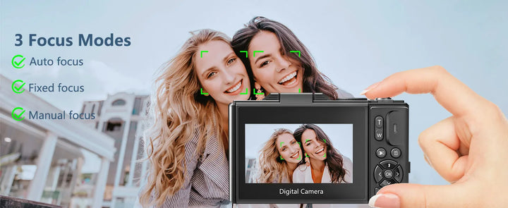 SmartGearPros 4K Compact Digital Camera – 18X Zoom, 48MP Photography & Vlogging Ready