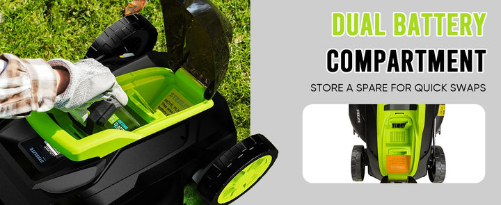 SmartGearPros 13" Electric Lawn Mower – Lightweight 2-in-1 Corded Mower with Grass Catcher