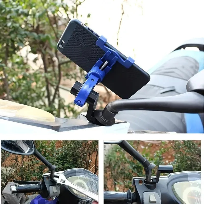 SmartGearPros SmartGearPros 360° Rotating Motorcycle & Bike Phone Mount – Secure Anti-Slip Aluminum Bracket for GPS & Smartphones