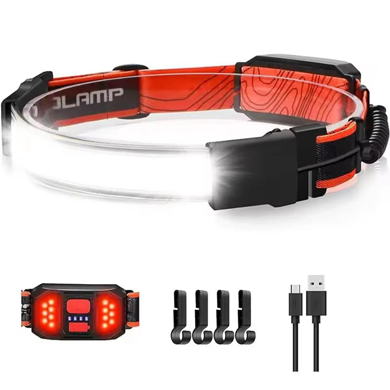 SmartGearPros LED Headlight Flashlight - USB Rechargeable Waterproof Headlamp