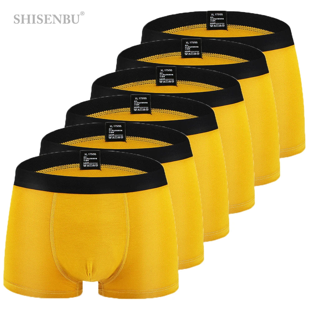 SmartGearPros BambooFlex Boxer Set - 6-Pack Ultra-Soft Breathable Underwear
