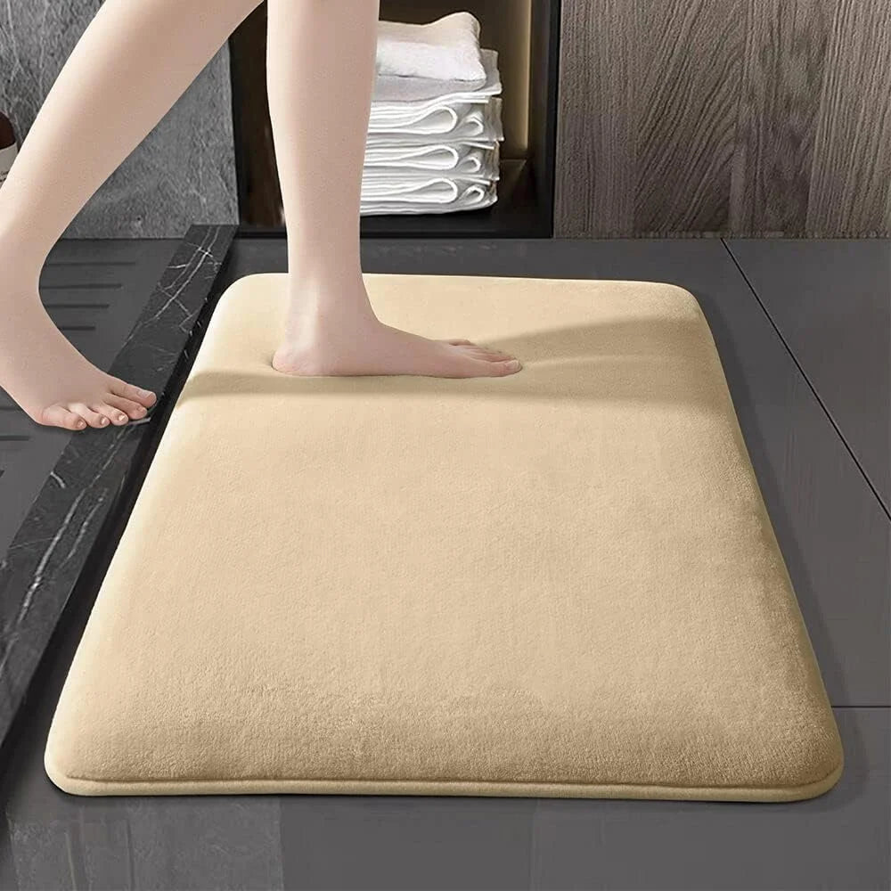 SmartGearPros SmartGearPros Super Absorbent Bath Mat – Non-Slip Coral Velvet Water-Absorbing Rug for Safety & Comfort in Kitchens Bathrooms & Homes