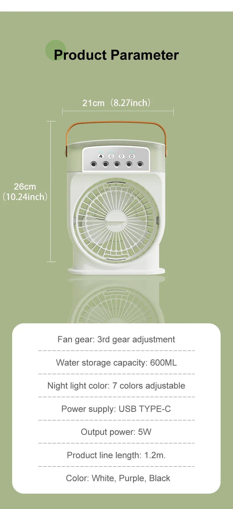 SmartGearPros Mini USB Desk Fan – 4in/6in Portable Metal Cooling Fan for Office, Home & Dorm Use