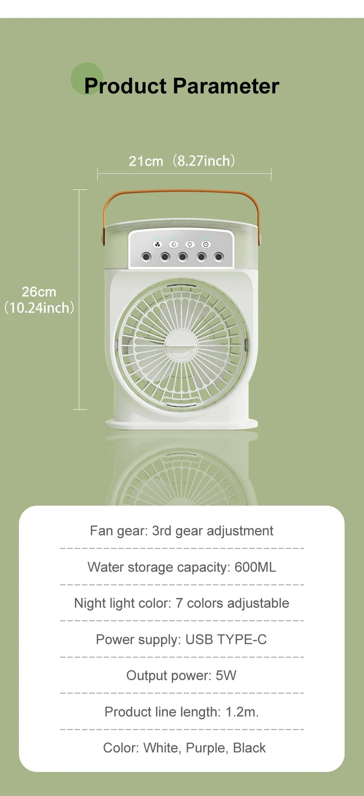SmartGearPros Mini USB Desk Fan – 4in/6in Portable Metal Cooling Fan for Office, Home & Dorm Use