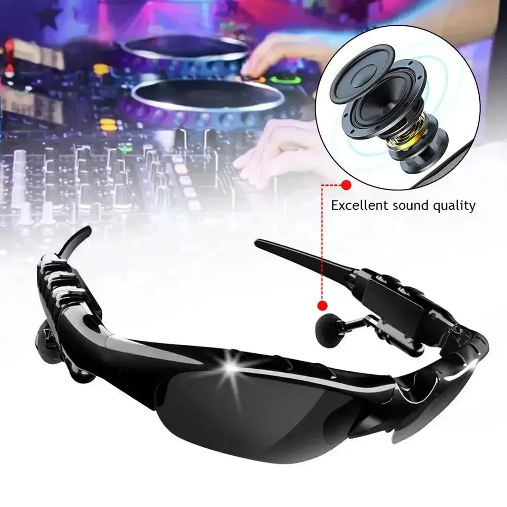 Sports Stereo Wireless Bluetooth Cycling Sunglasses 5 0 Headset Telephone Polarized Driving Sunglasses Mp3 Riding Eyes Glasses product image showing features or usage