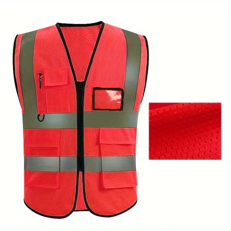 SmartGearPros High-Vis Safety Vest – Multi-Pocket Reflective Gear for Construction & Road Work