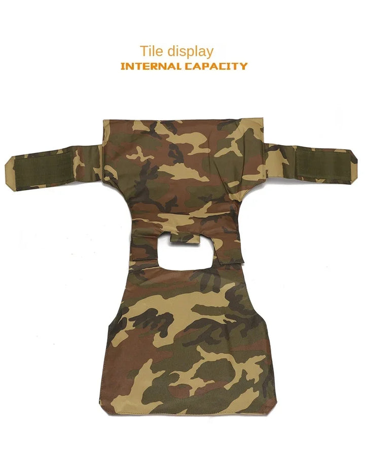 Camouflage-patterned product on a white background with text 'Tile display Internal Capacity'.