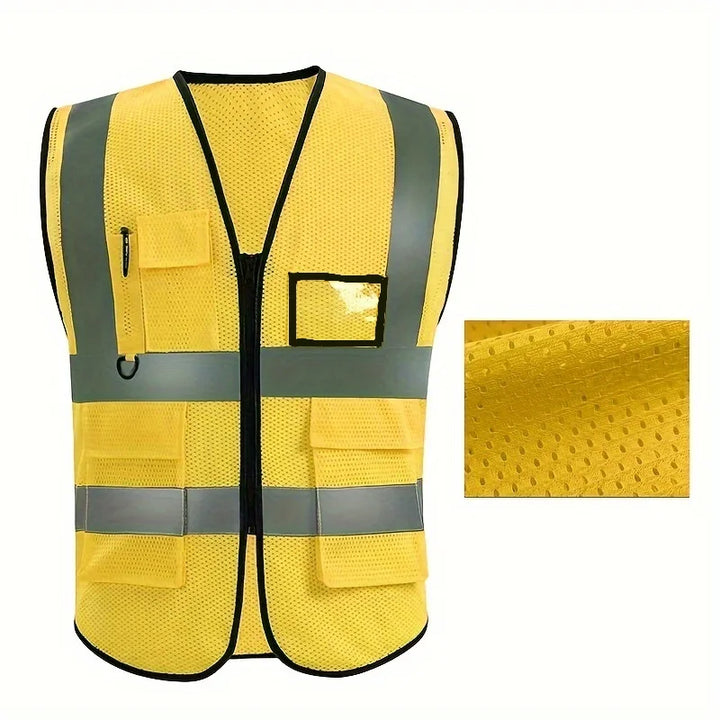 SmartGearPros High-Vis Safety Vest – Multi-Pocket Reflective Gear for Construction & Road Work