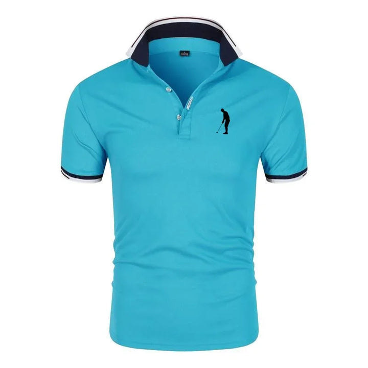 AoFuson Wolf Men's Breathable Golf Polo Shirt – Short Sleeve Summer Top