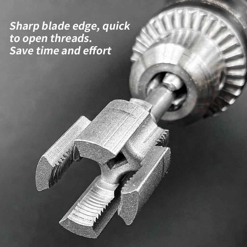 SmartGearPros DN15/DN20 Double-Ended Pipe Threading Tool - Electric Drill Adapter