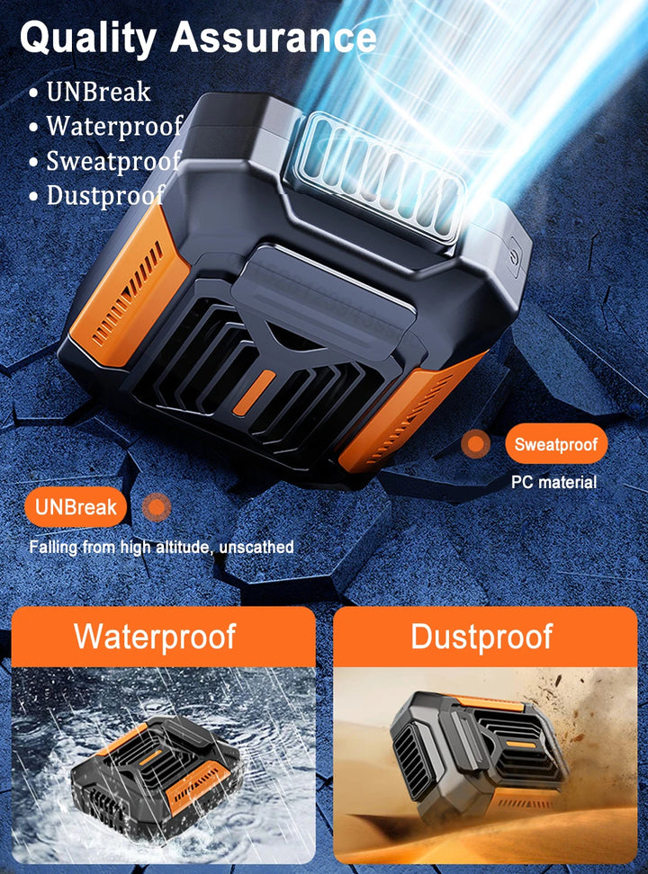 SmartGearPros Clip-On Cooling Fan – Portable Waist & Neck Fan for Outdoor Work, Construction & Summer Heat Relief