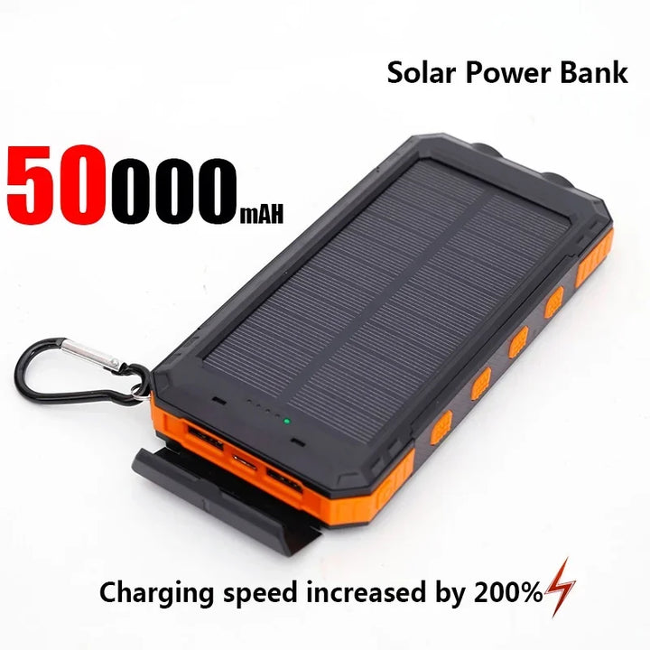 SmartGearPros Solar Titan – 50000mAh Solar Power Bank for Outdoor, Emergency & Everyday Power