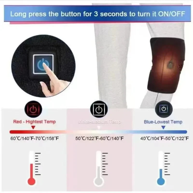 SmartGearPros Electric Heated Knee Pad – Pain Relief & Joint Support for Arthritis & Injury Recovery