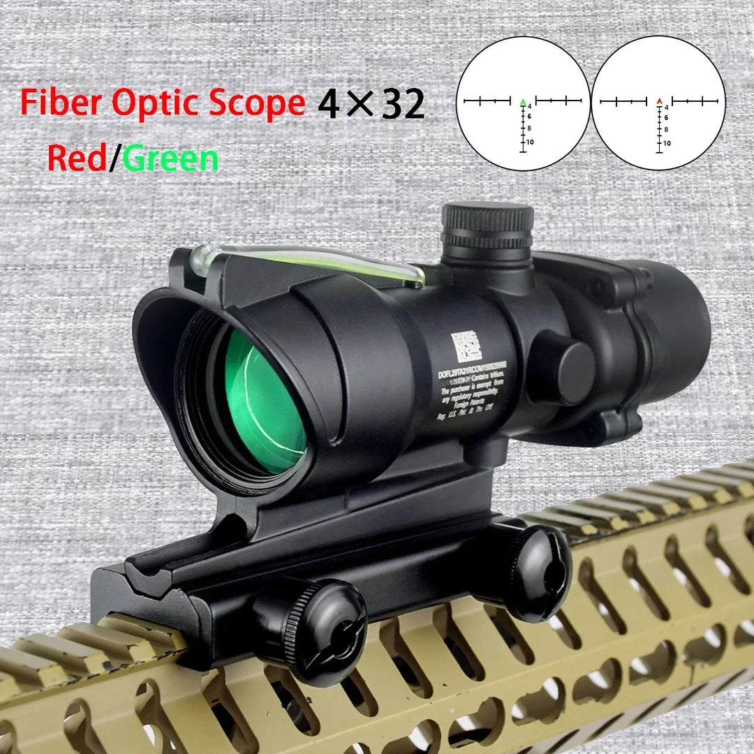 LAMBUL 4x32 Magnifier Scope with Red/Green Dot Sight & Killflash