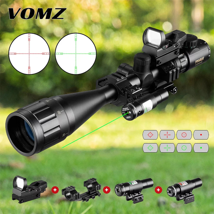 VOMZ 6-24x50 AOEG Rifle Scope with Rangefinder & Laser Combo