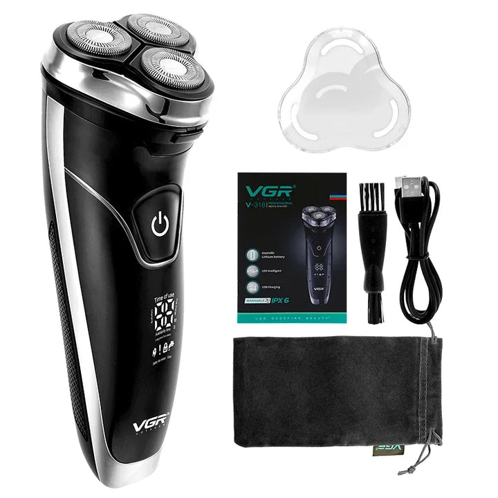 SmartGearPros Waterproof Electric Shaver – Fast Charging, Rechargeable Beard Trimmer & Razor