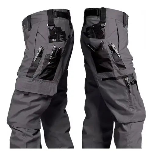 SmartGearPros Men's Rugged Work Pants – Multi-Pocket, Wear-Resistant, Heavy-Duty Straight-Leg Design