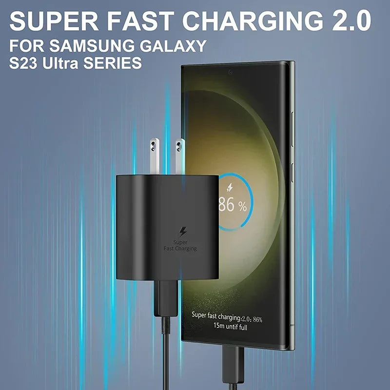 SmartGearPros 45W Ultra Fast USB-C Charger - Power Adapter for Samsung Galaxy & Android