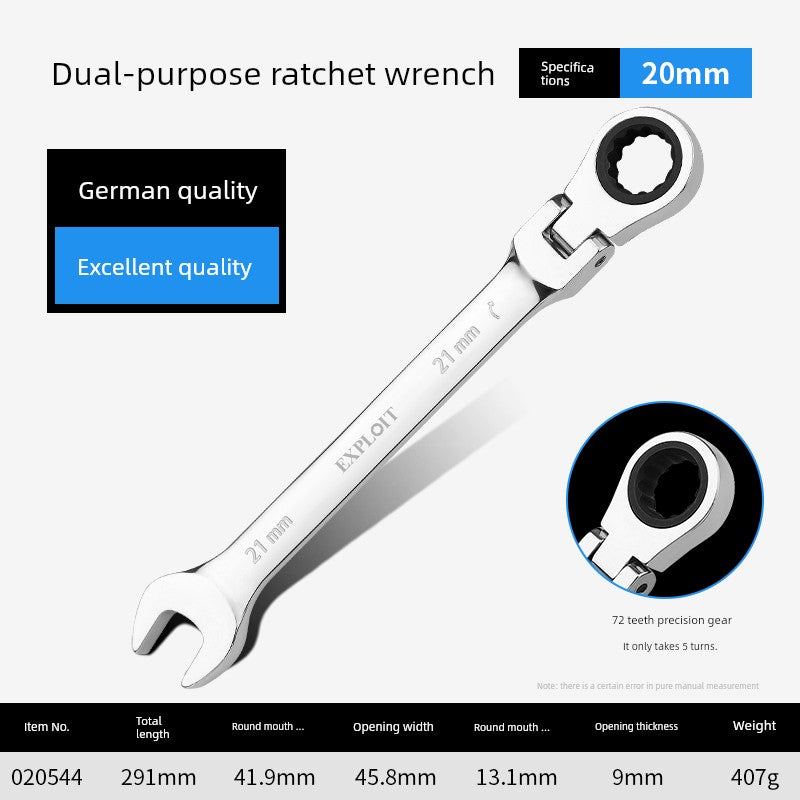 SmartGearPros Short Handle Fast Ratchet Wrench – Dual-Purpose, Labor-Saving, Offset Spanner (10-13mm)