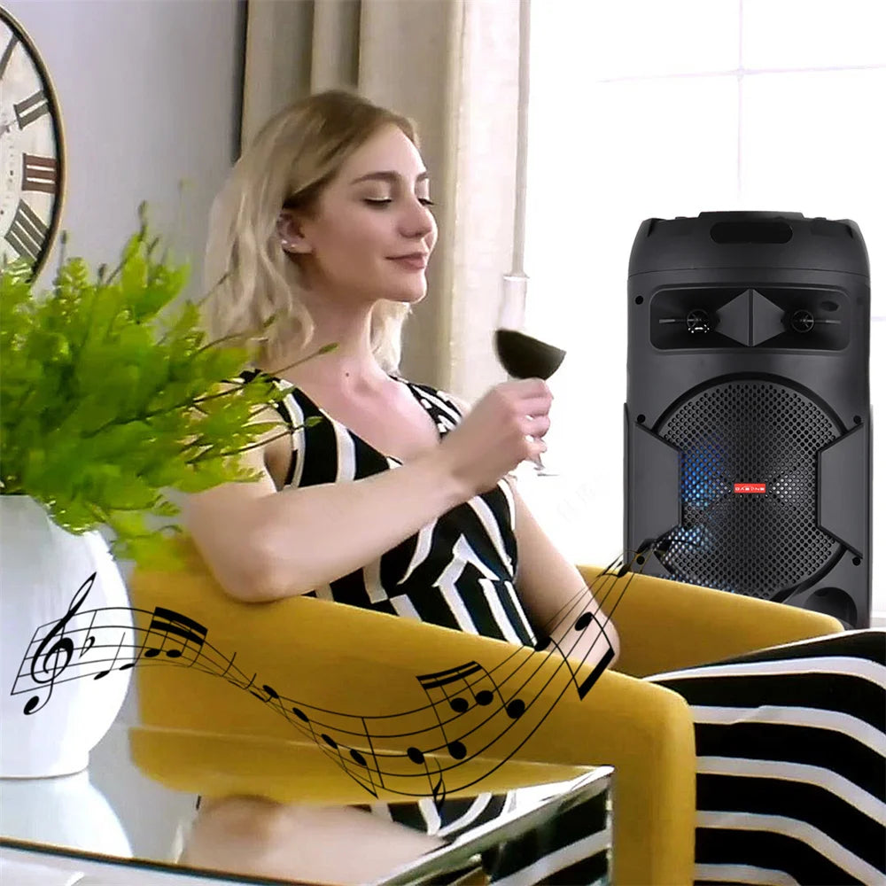 SmartGearPros 6000W Bluetooth Speaker – Portable Subwoofer with Deep Bass, LED Lights & Mic Support