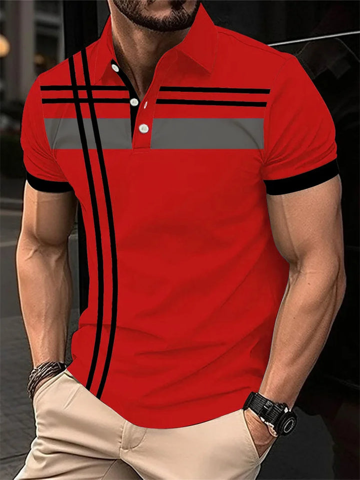SmartGearPros 6XL+ Striped Polo – Plus Size Fashion Fit with Breathable Comfort