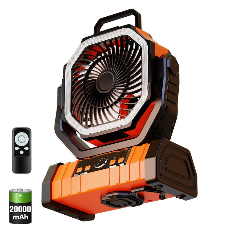 SmartGearPros 20000mAh Rechargeable Fan – Portable Cooling Power for Camping, Garage & Emergency Use