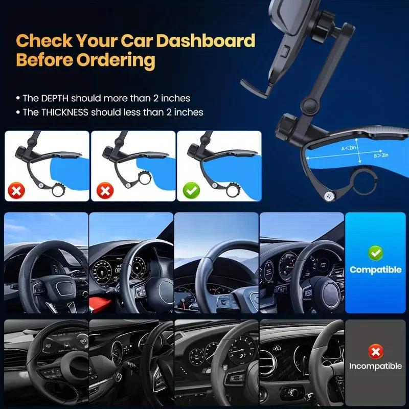 Mobile Phone Car Holder New Style Central Control Instrument Panelmulti Functional Car Universal Navigation Special Fixed Anti S 1 product image showing features or usage